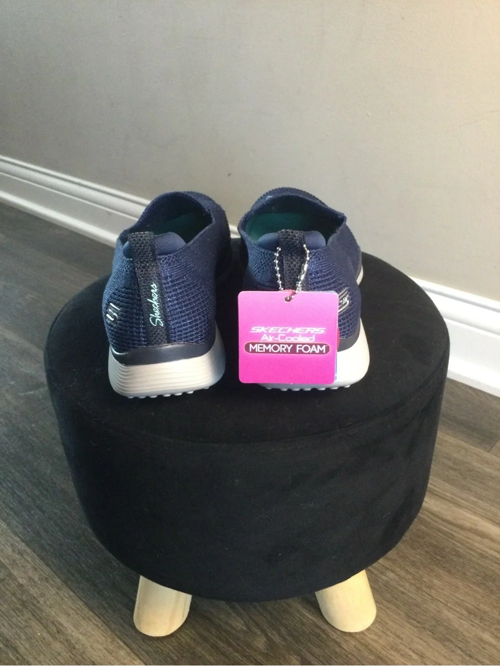 Skechers Blue Knit Slip-On Walking Shoe